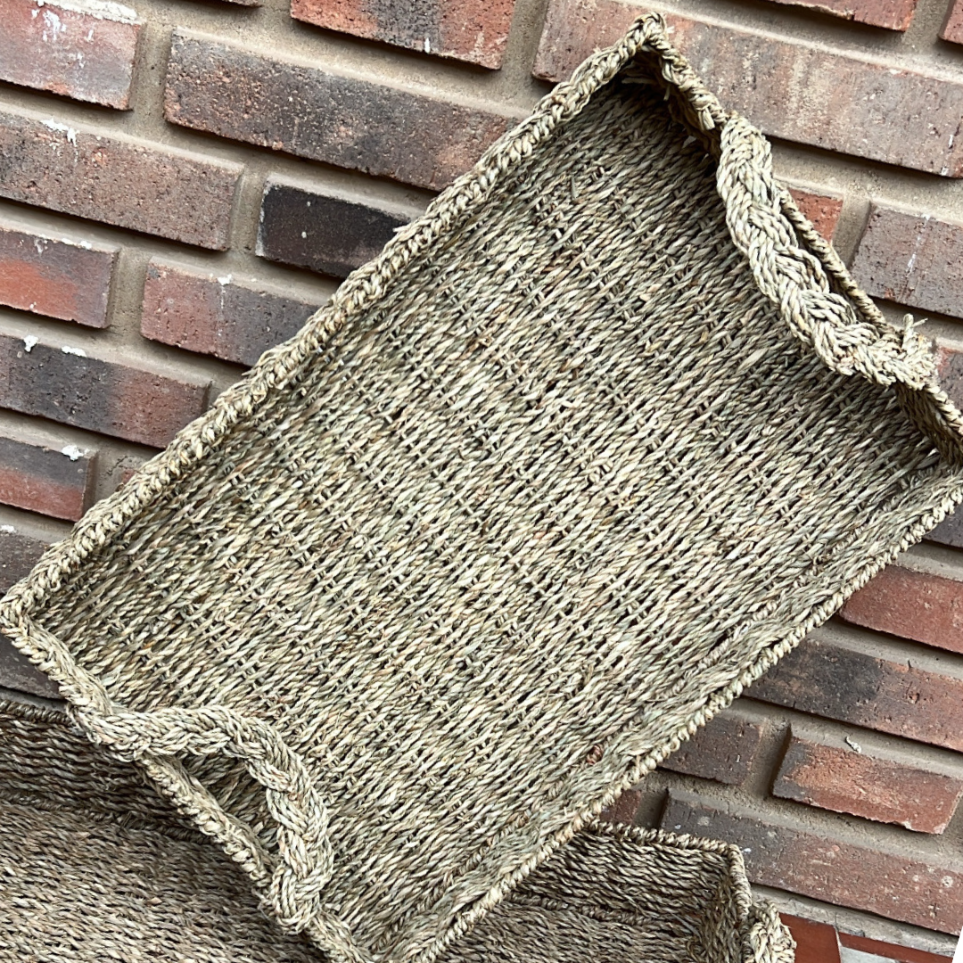 Bandejas Seagrass efecto mimbre - Vanila Deco