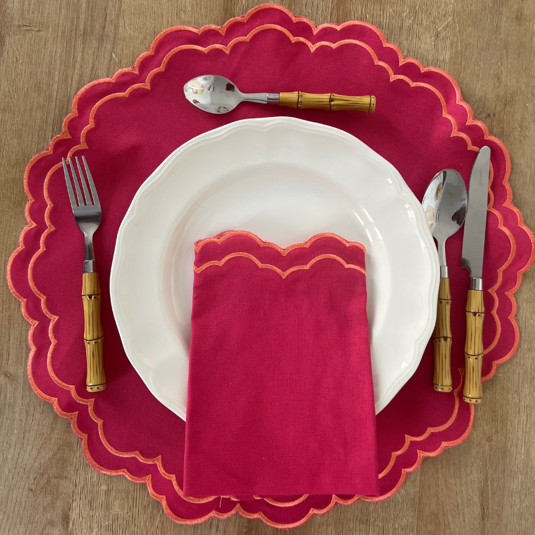 Mantel Individual Escallado Coral