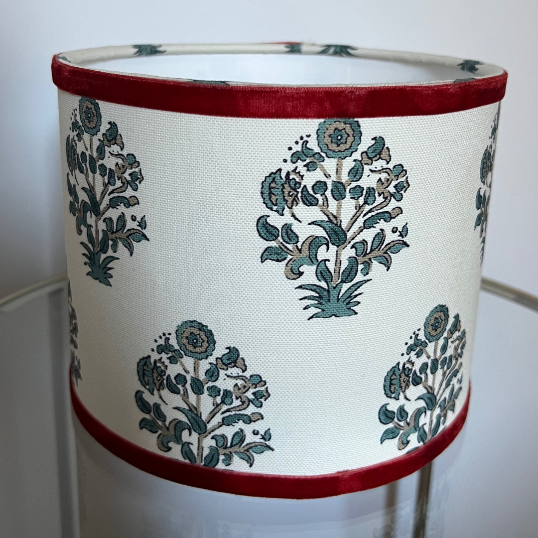 Pantalla Tela Lino Flor Thibaut - Vanila Deco