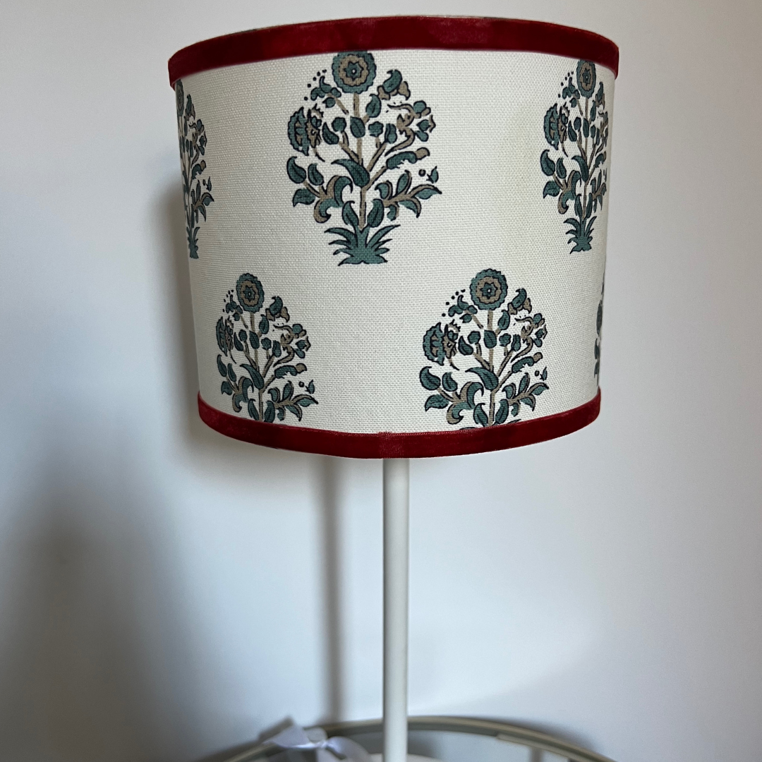 Pantalla Tela Lino Flor Thibaut - Vanila Deco
