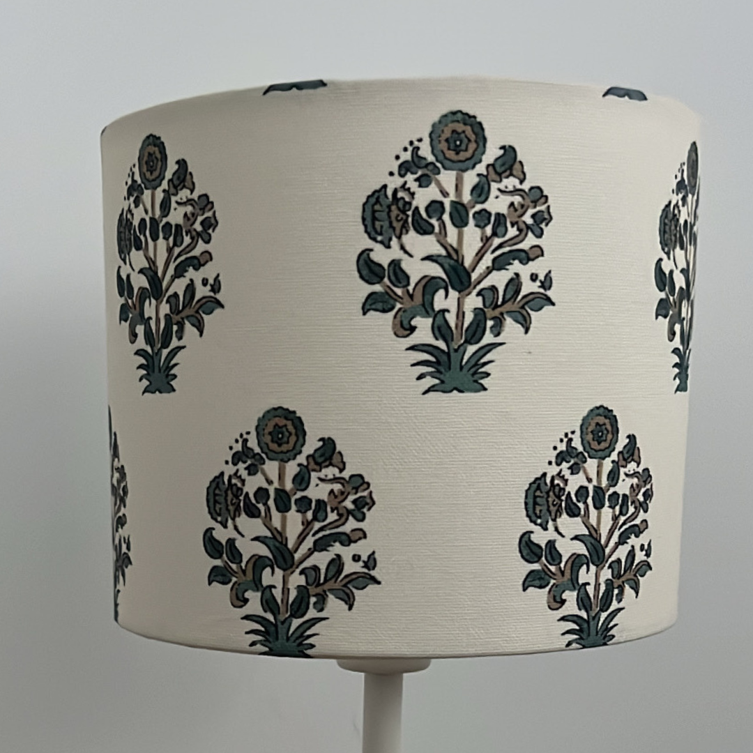 Pantalla Tela Lino Flor Thibaut - Vanila Deco