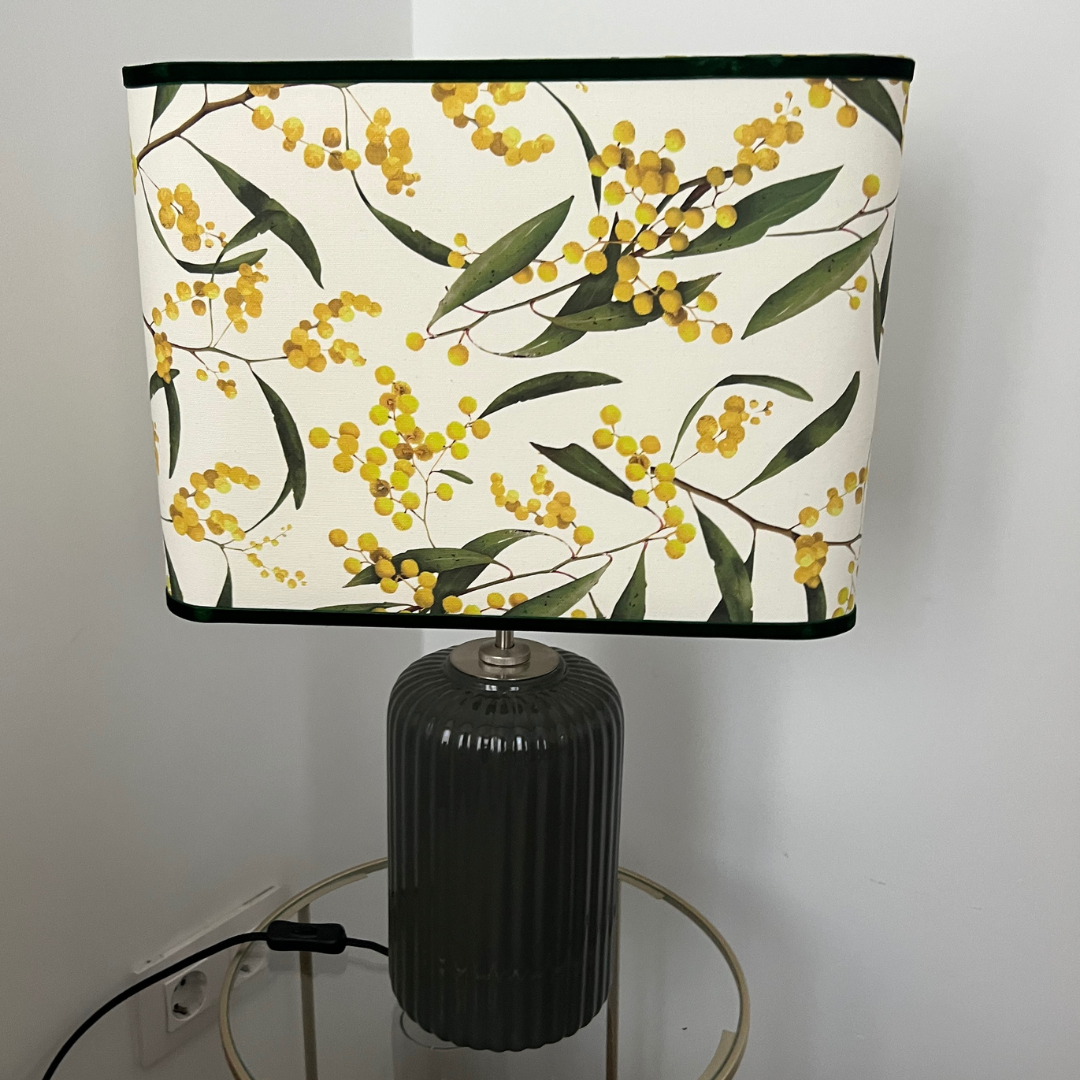 Pantalla Tela Flores Mimosas - Vanila Deco
