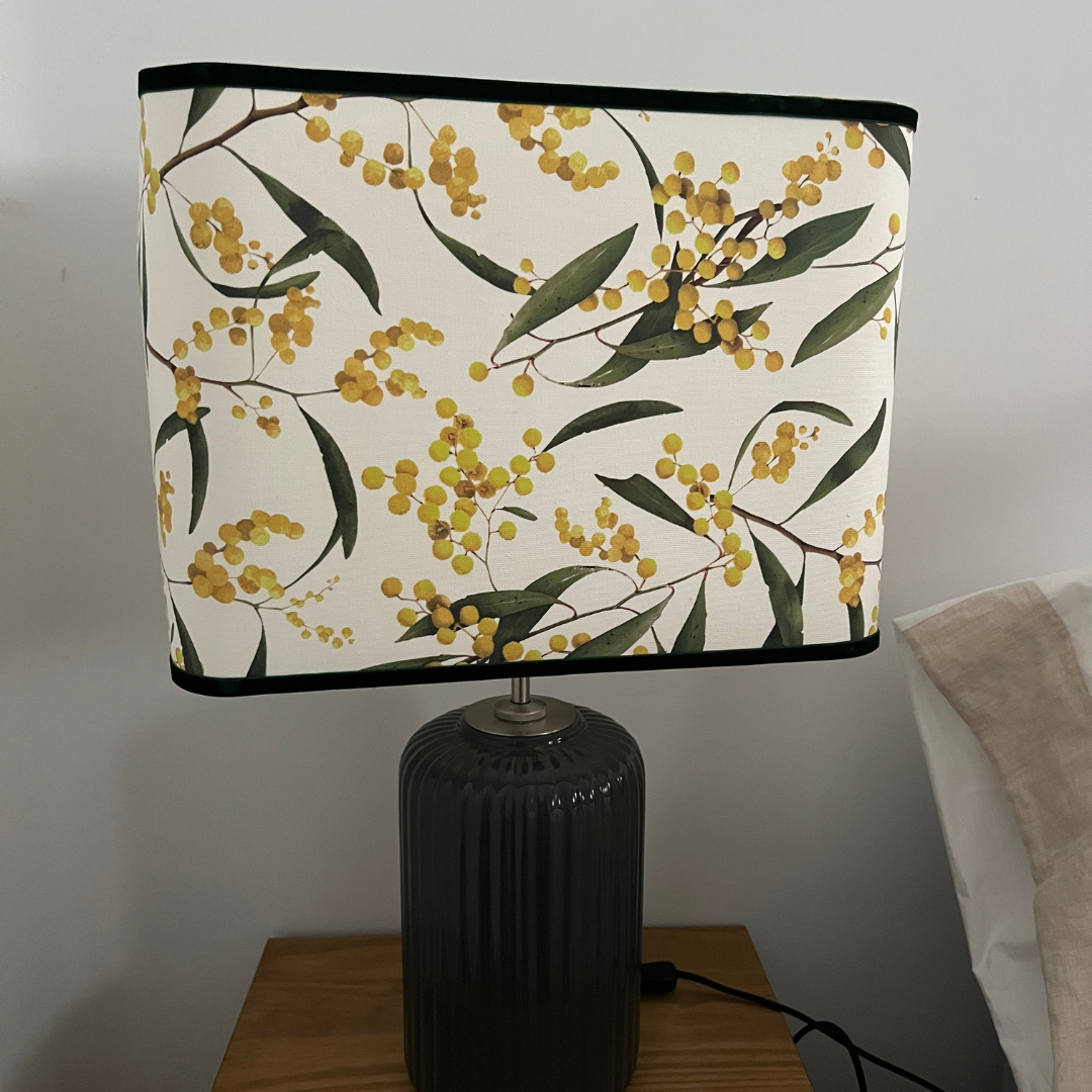 Pantalla Tela Flores Mimosas - Vanila Deco