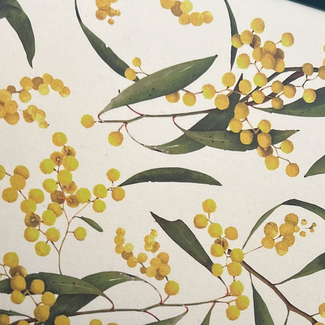 Pantalla Tela Flores Mimosas - Vanila Deco