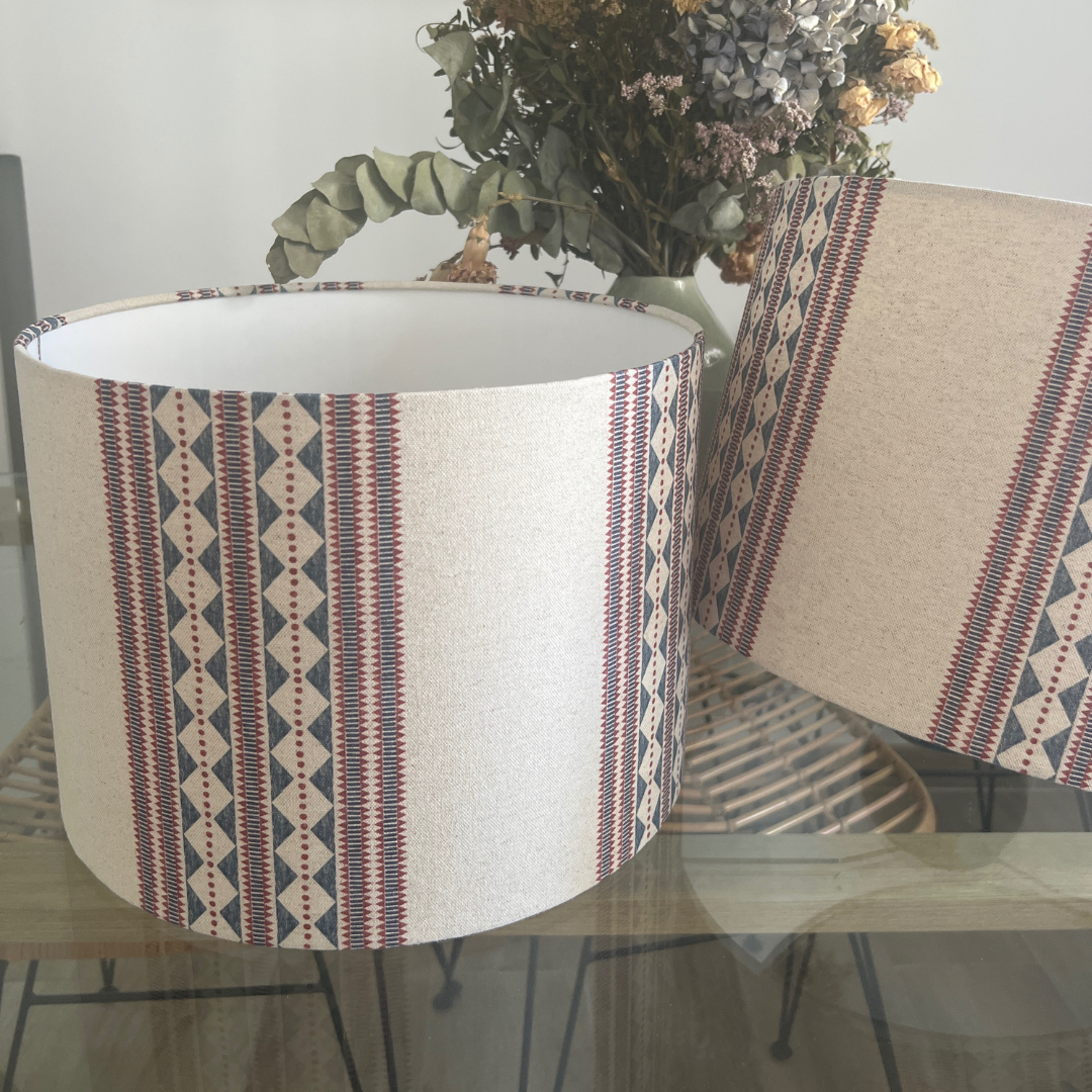 Pantalla Tela Geométrica Boho - Vanila Deco
