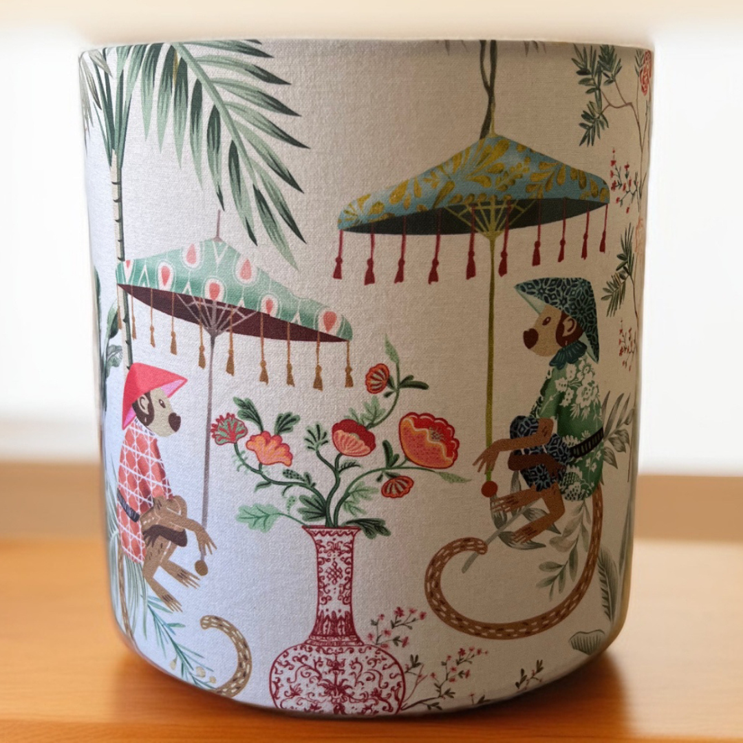 Pantalla Tela Lino Monos - Vanila Deco