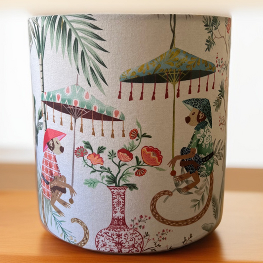 Pantalla Tela Lino Monos - Vanila Deco