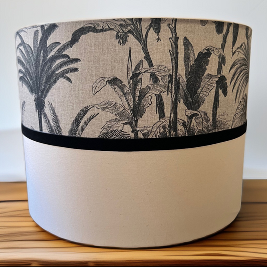 Pantalla Tela Lino Palmeras - Vanila Deco