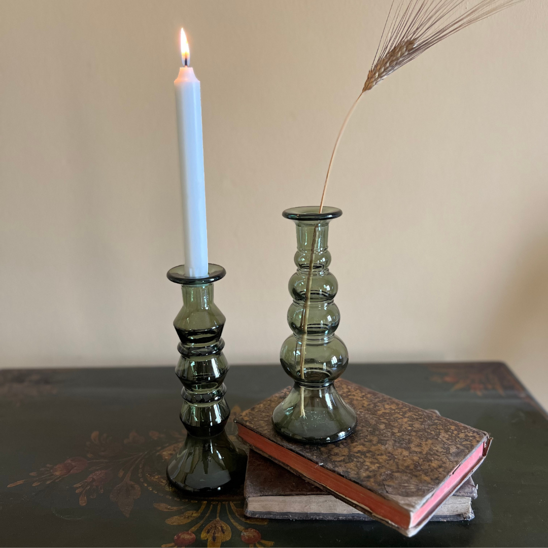 Portavelas Rombos- Colección Tulum - Vanila Deco