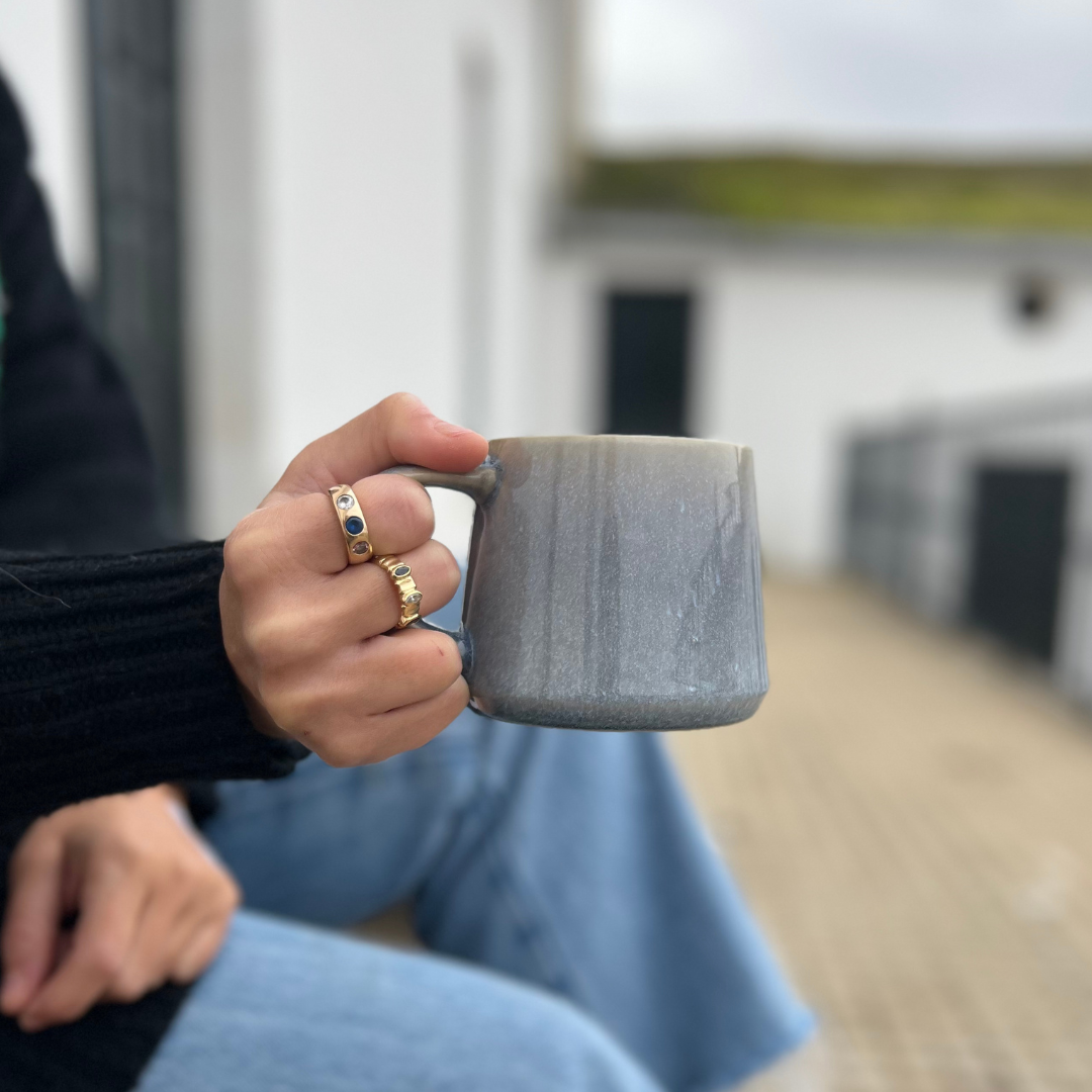 Taza azul-Colección Bruma - Vanila Deco